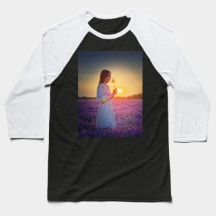 woman, blowball and lavender Baseball T-Shirt